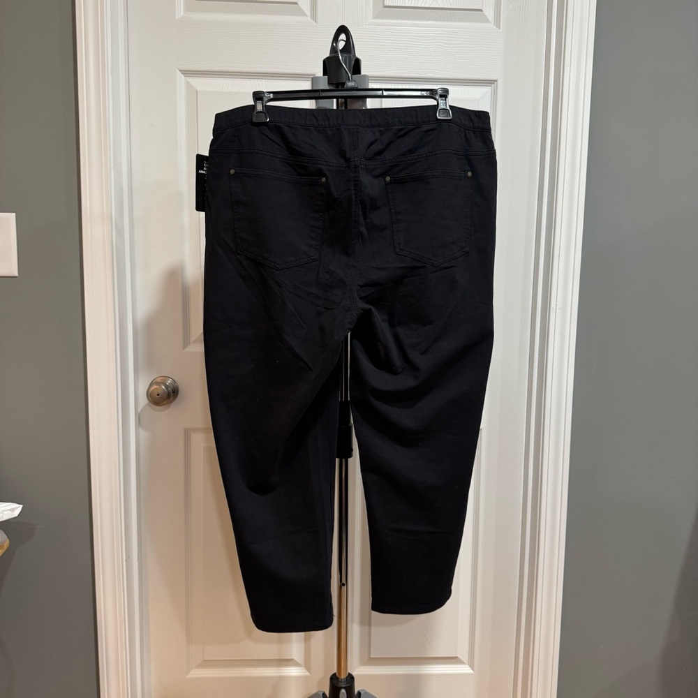 Catherines Knit Jean Pull-On Pants - Black